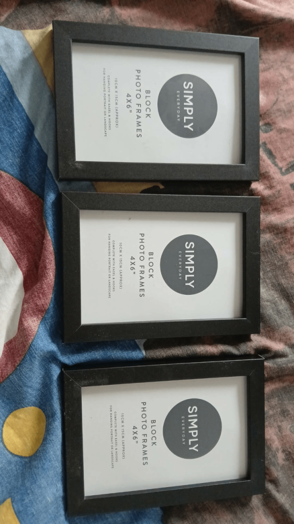Simply Everyday Block Photo Frames 4x6" - Set of 3, Black