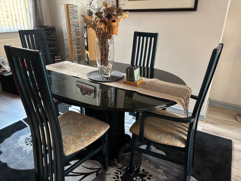 Marble Dining Table with 4 matching Chairs