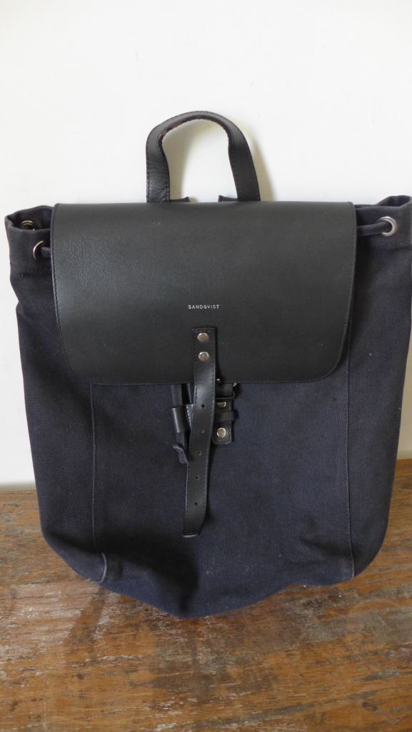 SWEDISH-MADE SANDQVIST ALVA BACKPACK. USED, BUT IN GOOD CLEAN CONDITION INSIDE AND OUT (SEE PHOTOS).