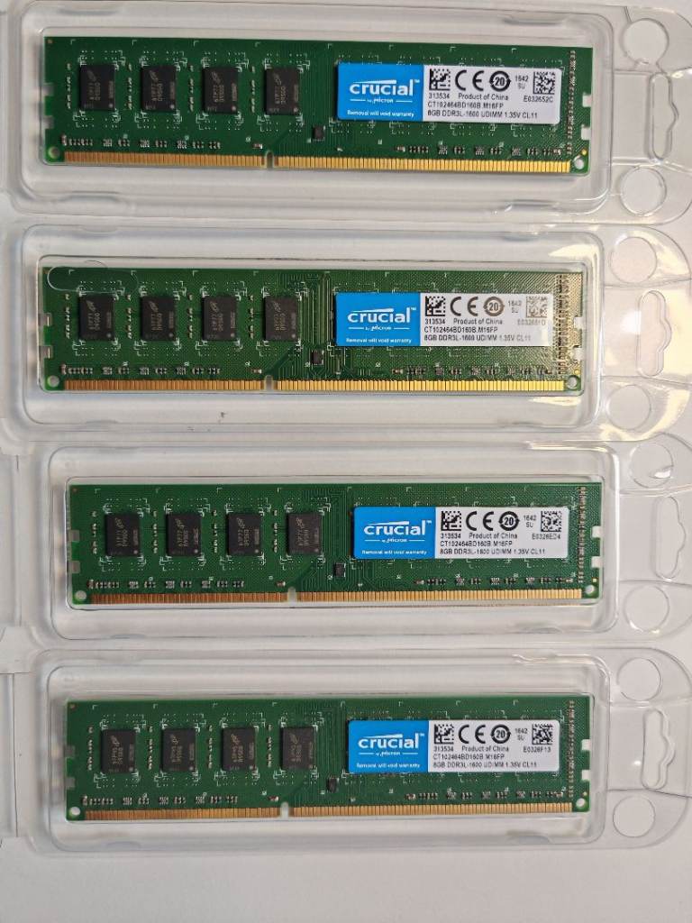 Crucial DDR4 RAM Memory Modules – As Good As New