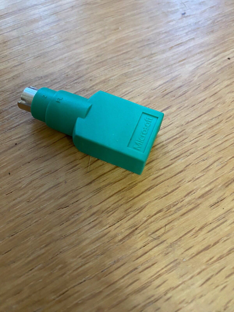  £2 for  Microsoft USB female to PS/male adapter converter for mouse PS2