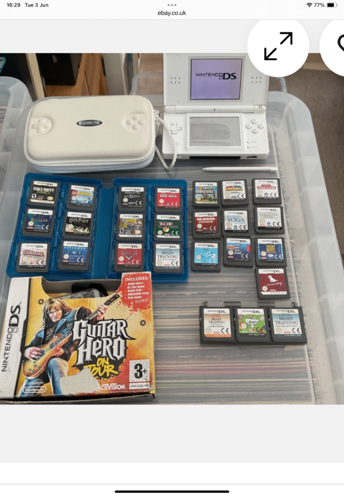 Nintendo ds lite and games no charger