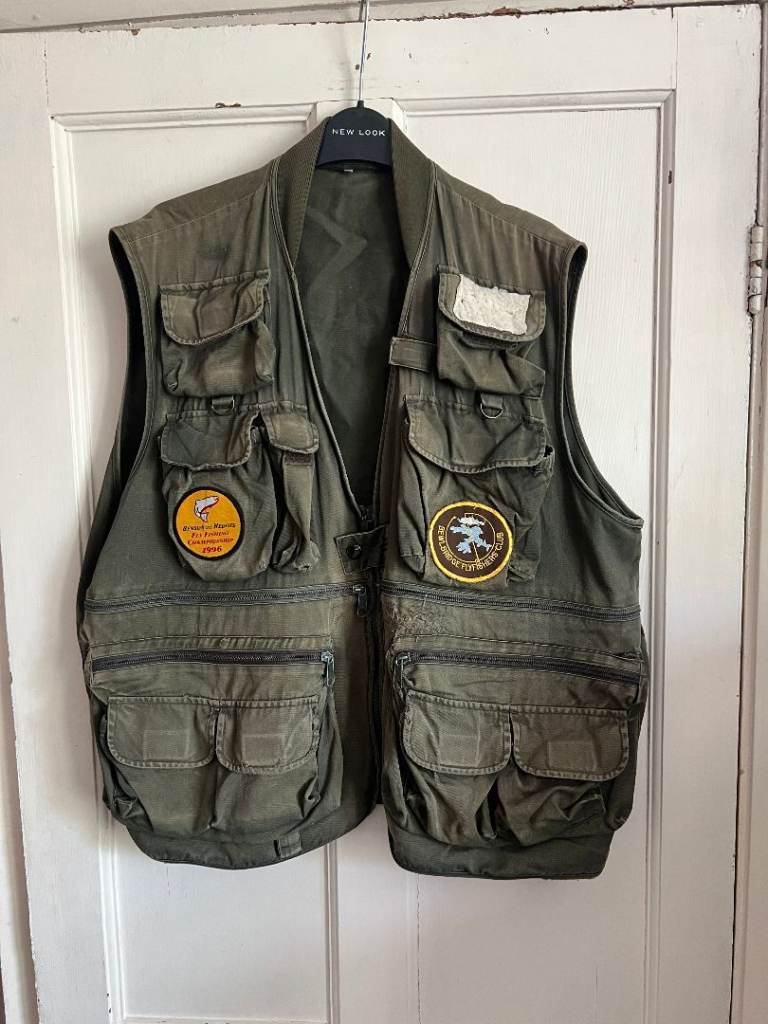 Vintage Fly Fishing Vest Waistcoat, Size L – Collector's Item