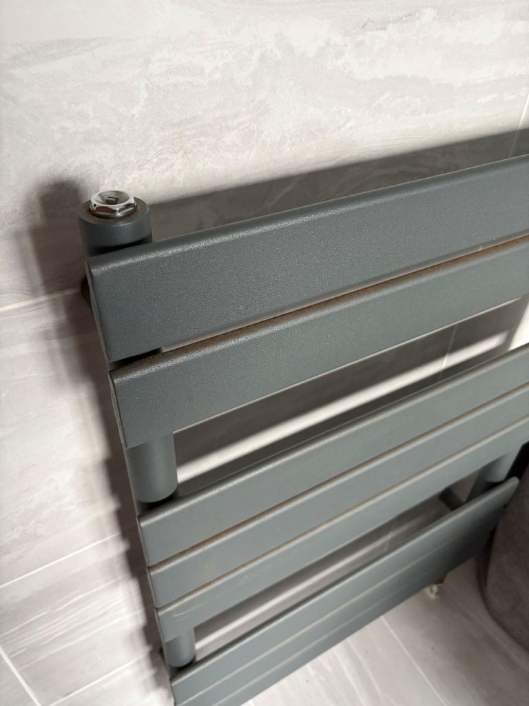 Milan Bathroom Heated Towel Rail Anthracite Finish From Victoria Plumbing 