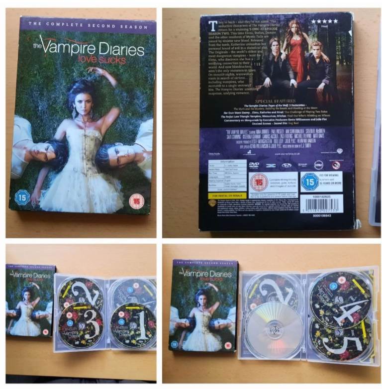 The Vampire Diaries Love Sucks :The Complete Second Season DVD Set 5 Discs
