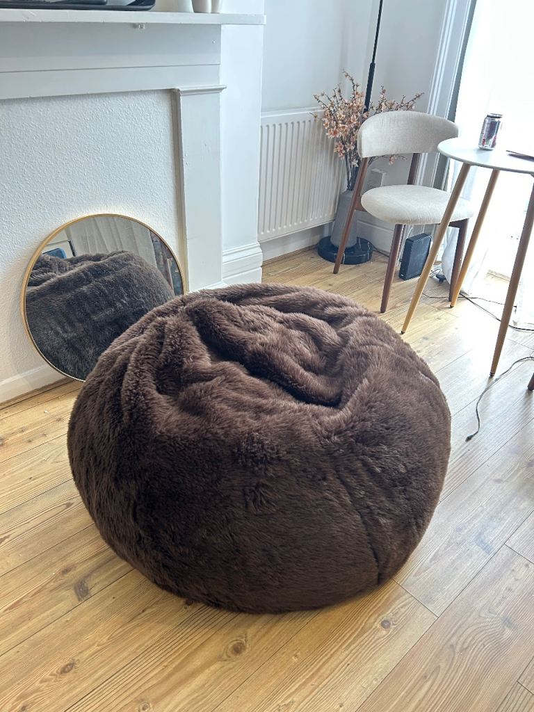 Large brown bean bag good condition