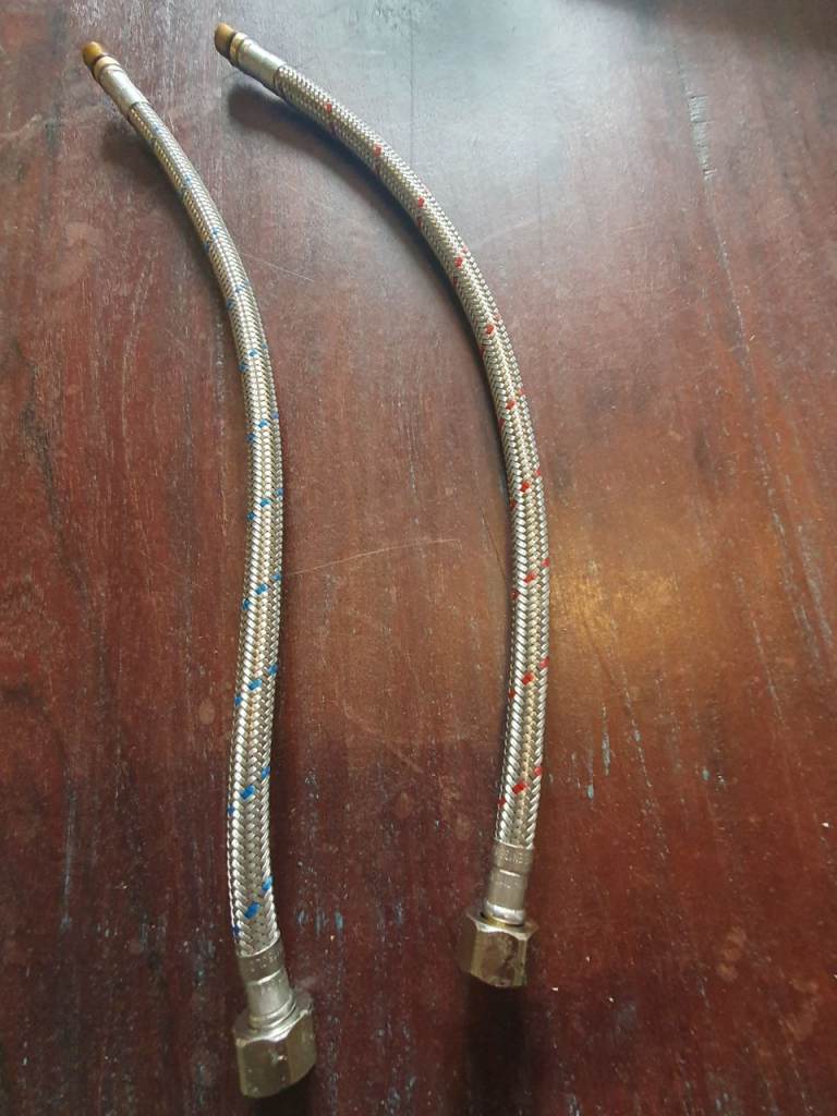 Pair of Flexible Braided Hoses - Good Condition