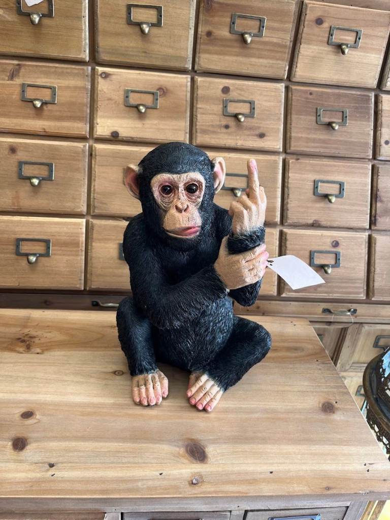 Novelty Brand New Resin Up Yours Monkey