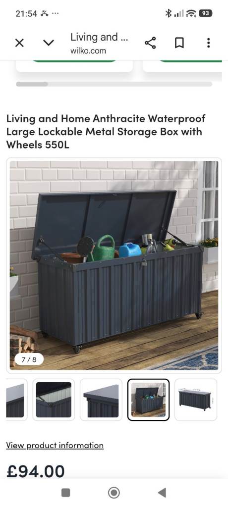 Very large steel storage box 550 ltr
