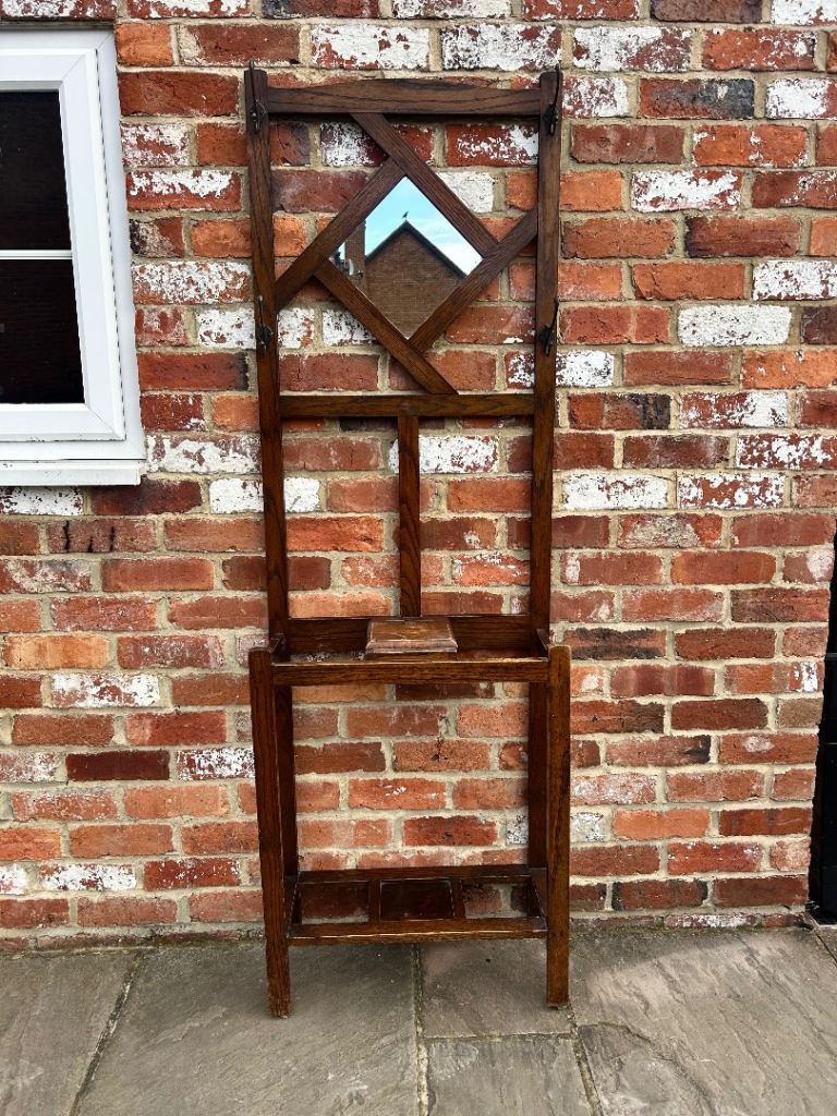 Vintage Wooden Hall Stand - Good Condition 