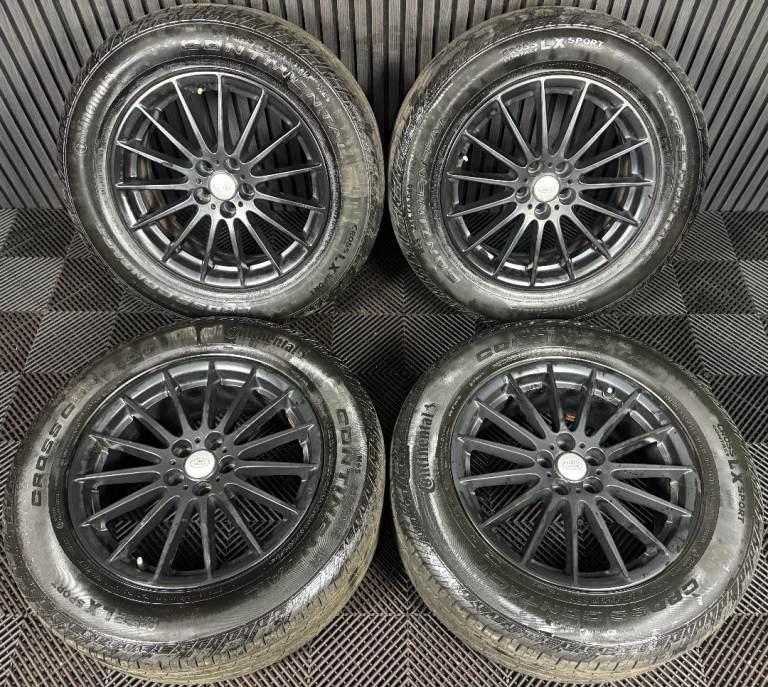 18'' GENUINE RANGE ROVER VELAR MULTISPOKE MATT BLACK ALLOY WHEELS TYRES ALLOYS