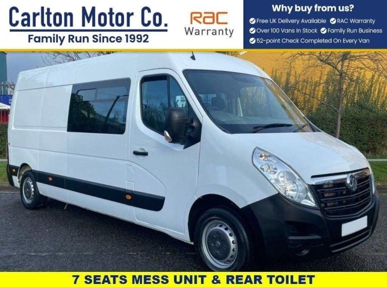 2016 Vauxhall Movano F3500 L3H2 [ WELFARE / CREW+TOILET ] Van LWB CDTI 125 Welfa