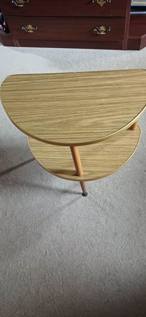Vintage style half moon shaped table