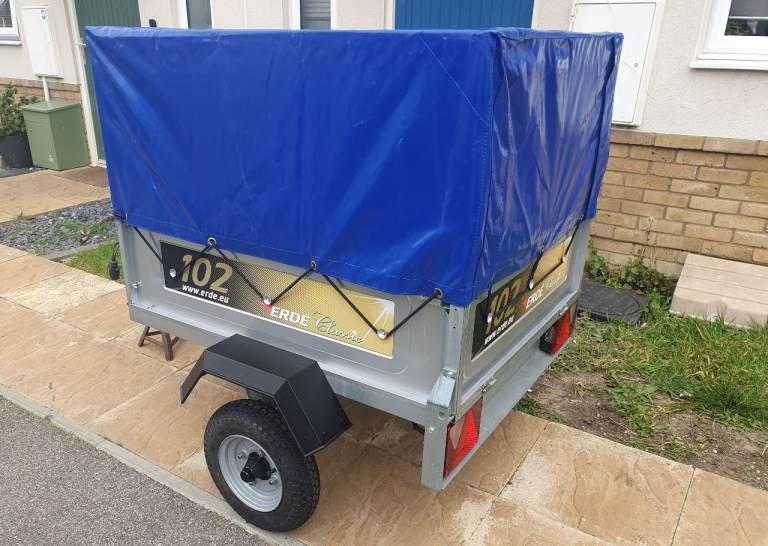 Erde 102.2 classic Trailer with extended mesh sides and cover 