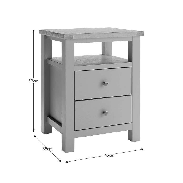 Bedside Table with Oak Top and Two Drawers - BRAND NEW (BOXED) | in ...