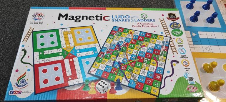 Magnetic ludo qith snake and ladder