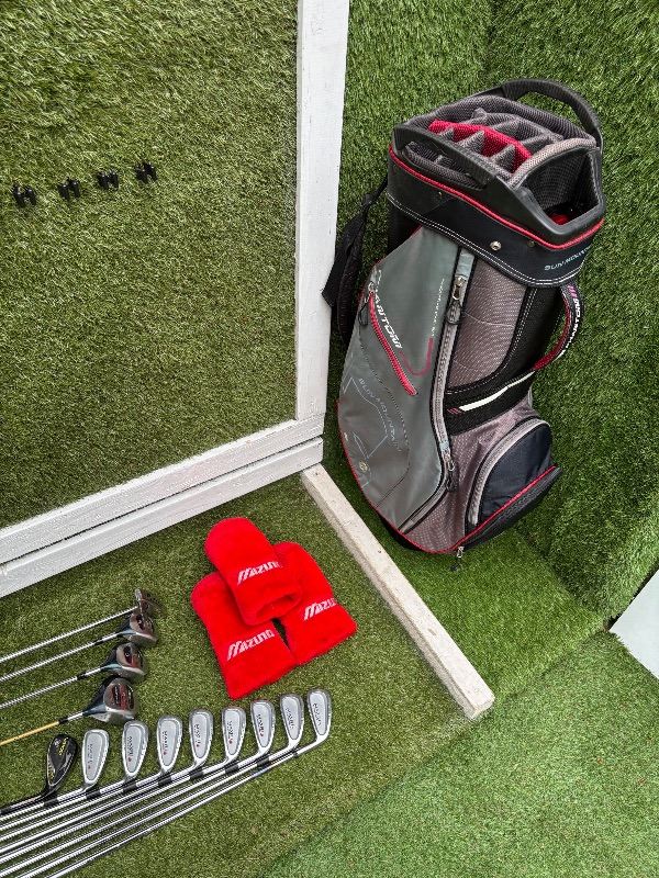Maxfli Revolution Irons 3-PW + Mizuno Zoid Woods + Sun Mountain Cart Bag  📦 UK delivery available