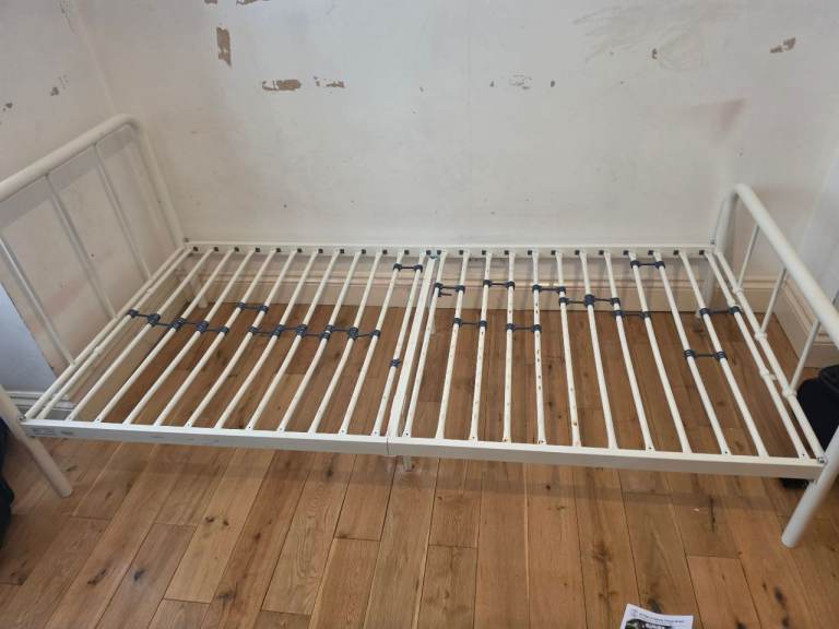 Single bed frame and mattress 