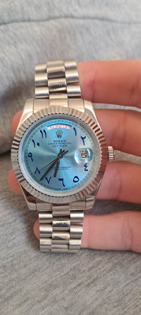 Mens Arabic Dial Blue Face 