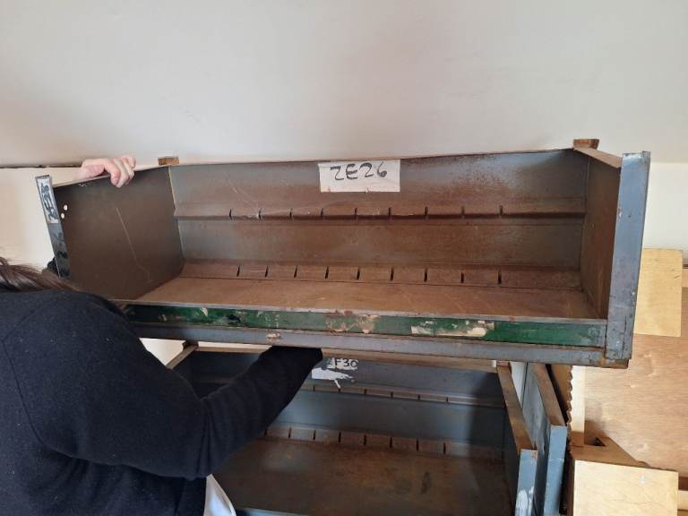 Metal industrial stackable shelves (9 available)