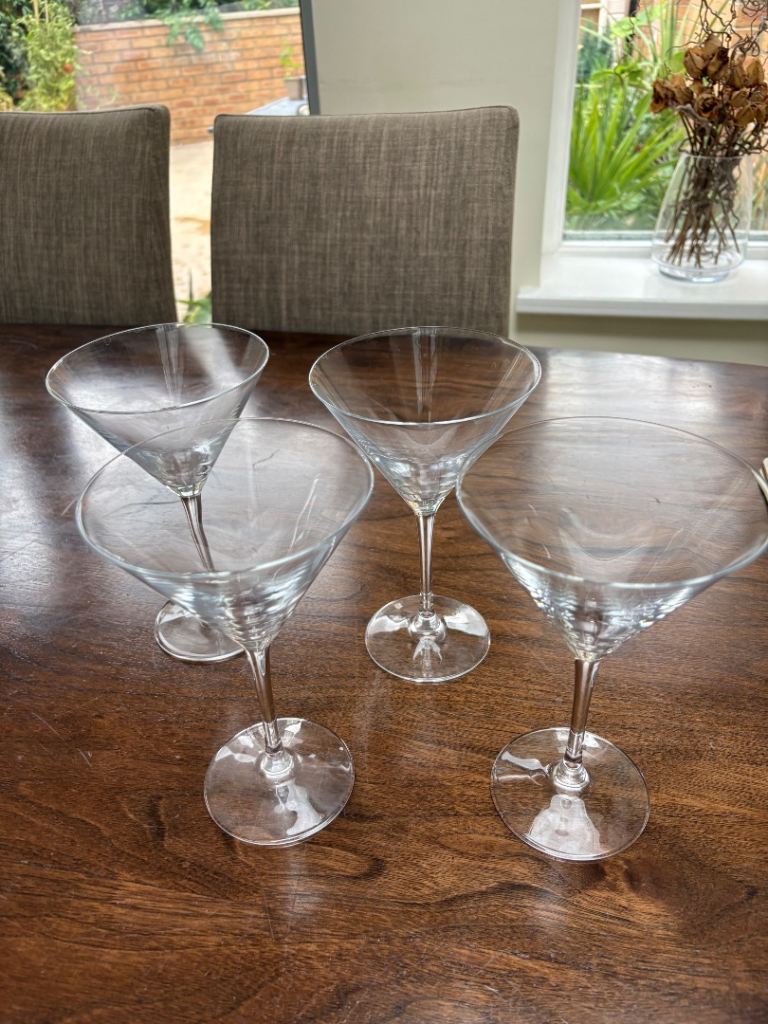 4 x Martini glasses. Collect from Fulham