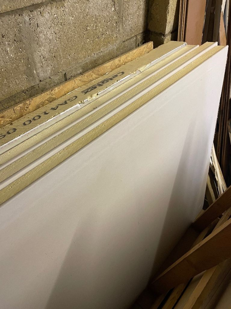 3x 40mm PIR backed plasterboard 