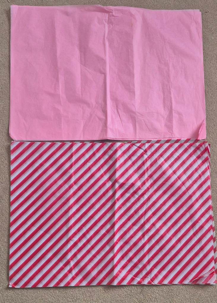 Pink and Striped Paper Bags - New