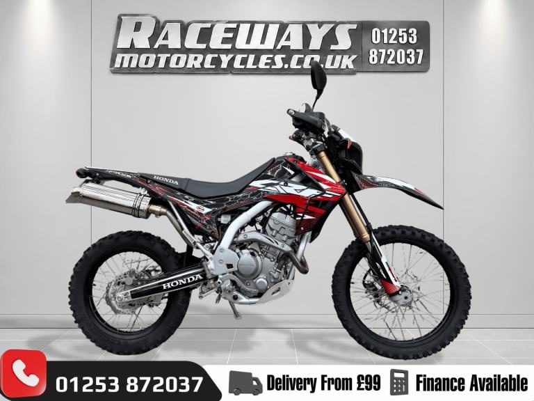 HONDA CRF250L 2019 19 REG 1,971 MILES BLACK USED MOTORCYCLE 250CC