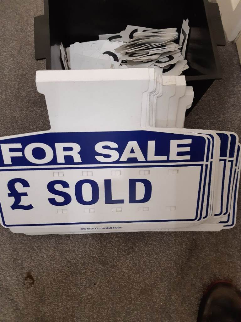 For Sale / Sold Signs with Numbers – As Good As New
