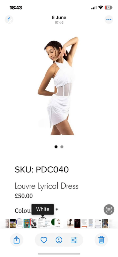 White lyric costume
