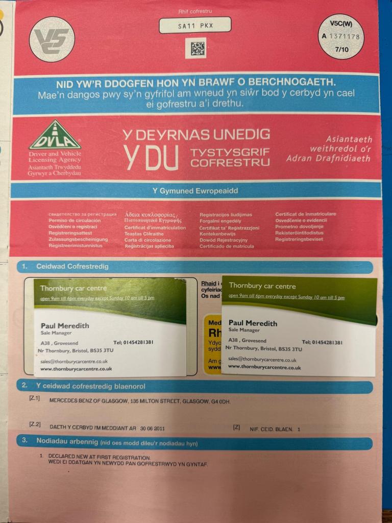 2011 Mercedes-Benz C Class C220 CDI BlueEFFICIENCY Sport 4dr Auto SALOON DIESEL Automatic