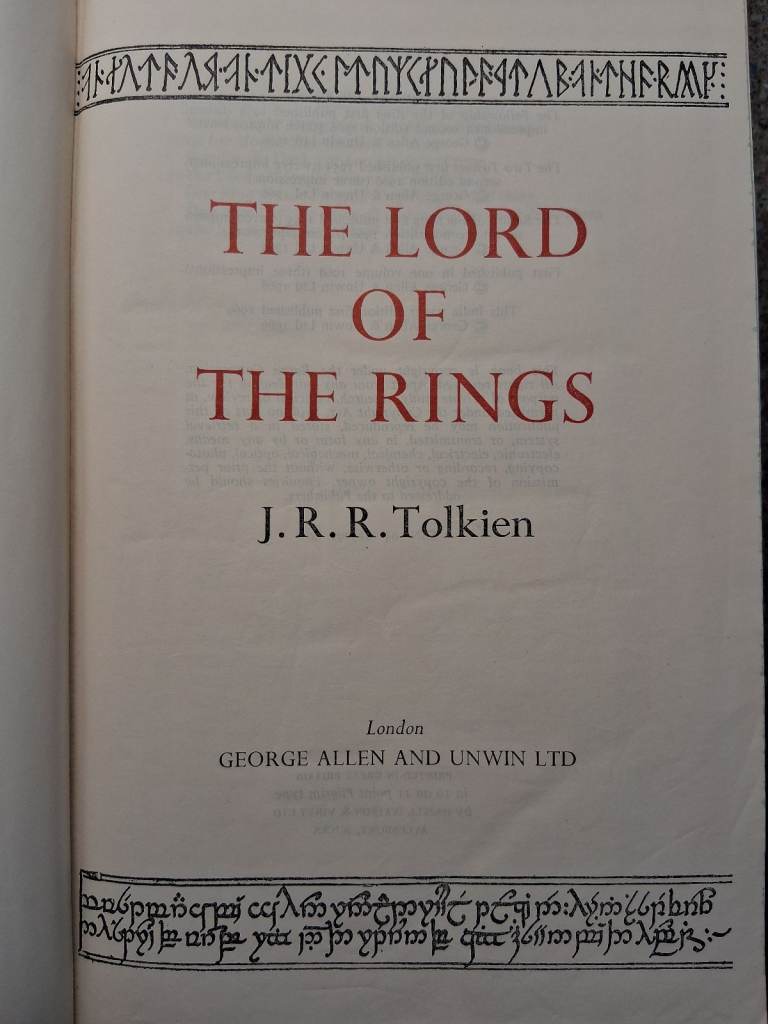 J.R.R Tolkien. LOTR. 1969 Indian 1st Edition 