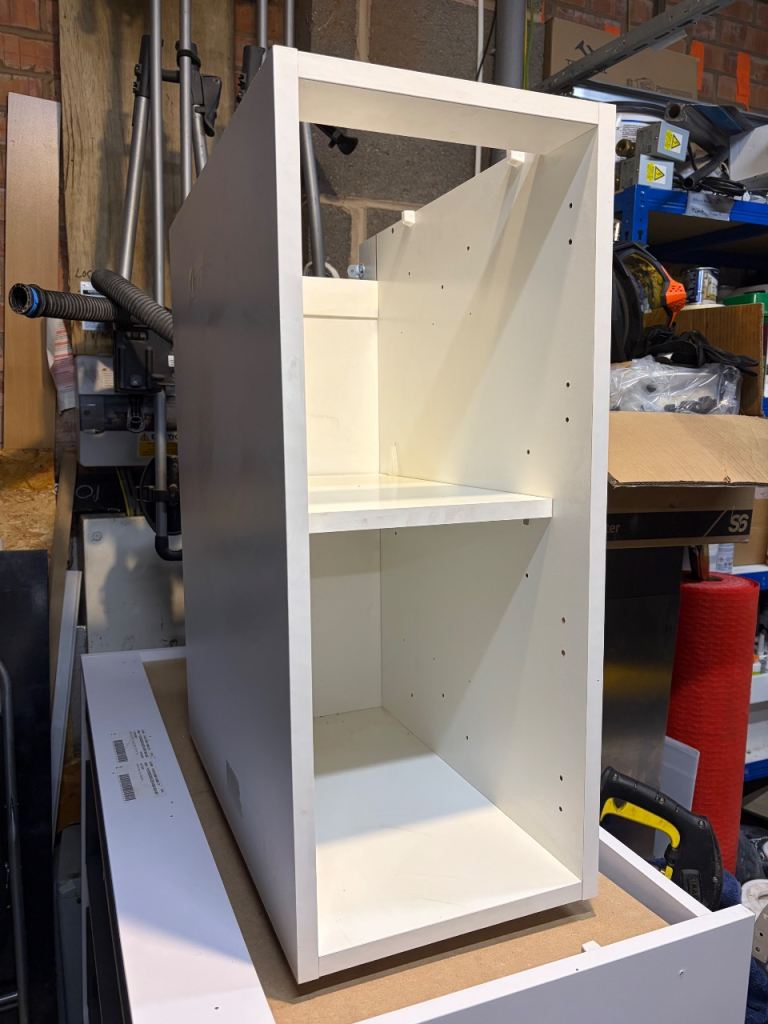 White Wooden Storage Unit / Wardrobe Insert – Good Condition