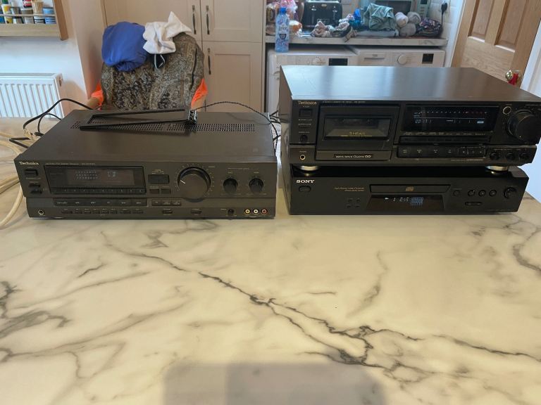 Hi-Fi Music System - Amplifier, CD player, Tape Cassette Deck -Sony and Technics