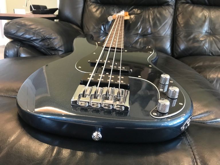 Schecter Diamond-P Custom Electric Bass Guitar, Dark Metallic Blue, awesome!