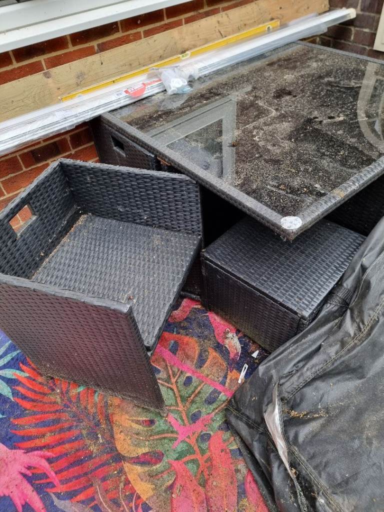 Rattan garden furniture 