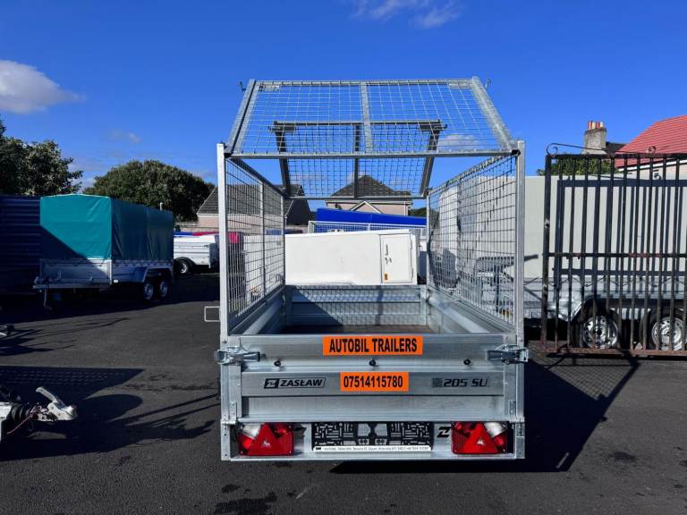 Brand new Zaslaw 205SU 7ft x 4ft single axle tipping trailer with 80cm mesh