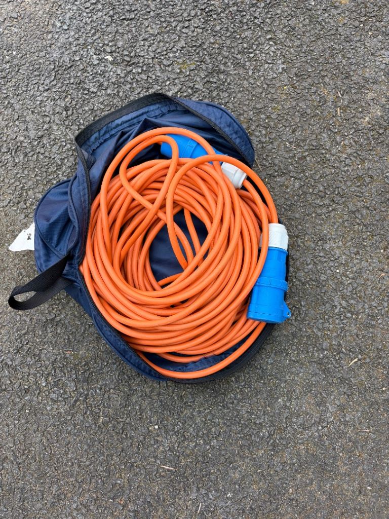 Heavy Duty Caravan Hook Up Cable,25M Extension Lead,16 Amp Cable 240V Camping Extension Lead