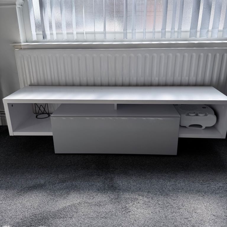 White TV Unit / Console Table with Storage