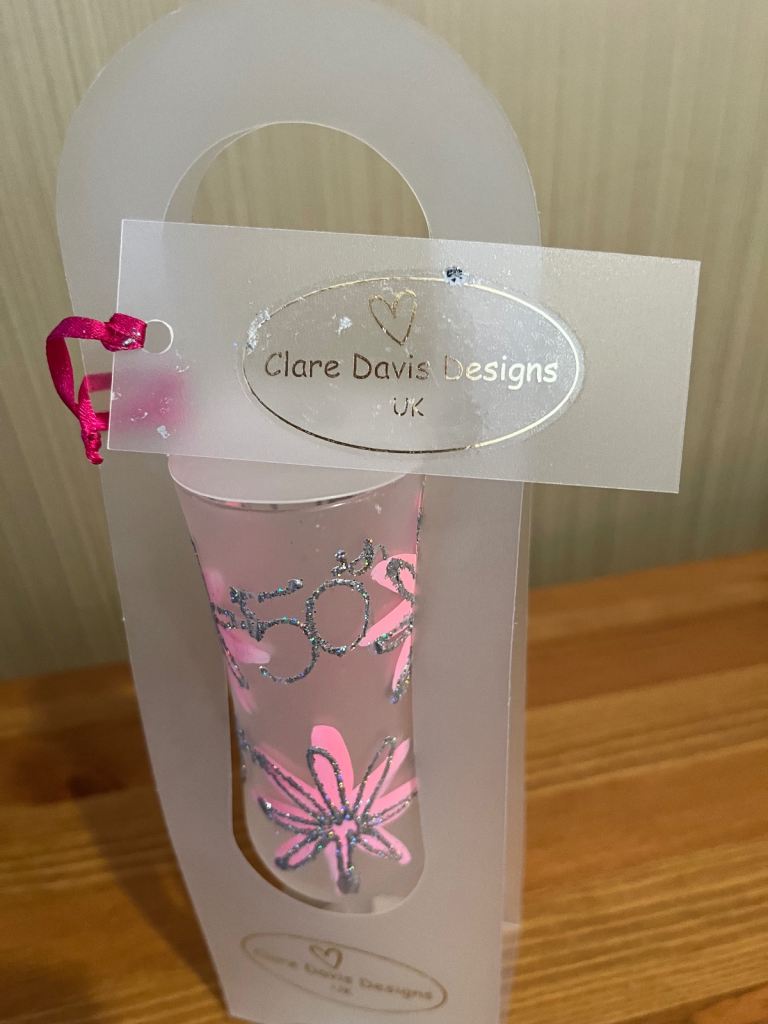 50th birthday glass