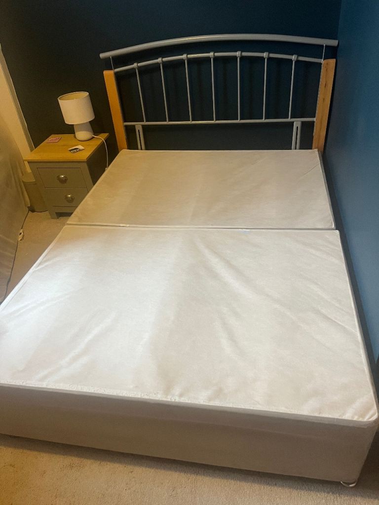Double Divan Bed with Headboard