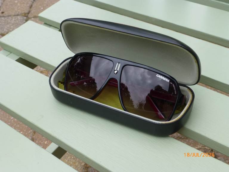 Carrera Sunglasses with Case – Black, Good Condition