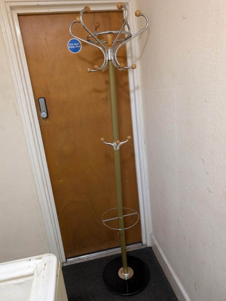 coat and umbrella stand.