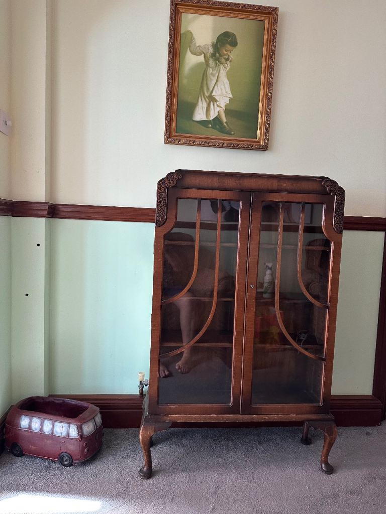 Old glass fronted display cabinet