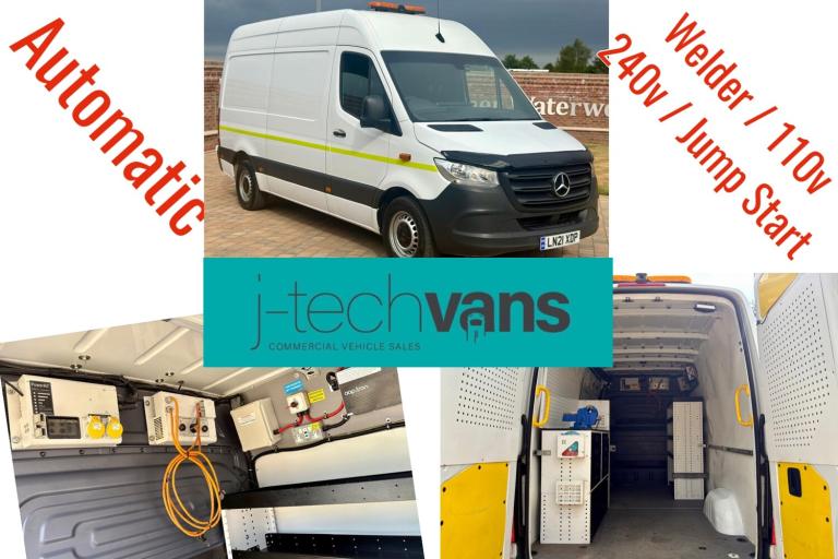 2021 Mercedes-Benz Sprinter 3.5t L2 H2 Van ***Automatic Workshop Van*** PANEL VAN Diesel Automatic