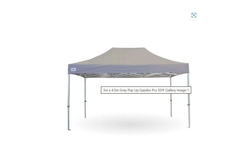Gala Tent 3m x 4.5m Gala Shade Pro MX Gazebo (Grey) with Gala Shade Pro MX Gazebo Storage bag