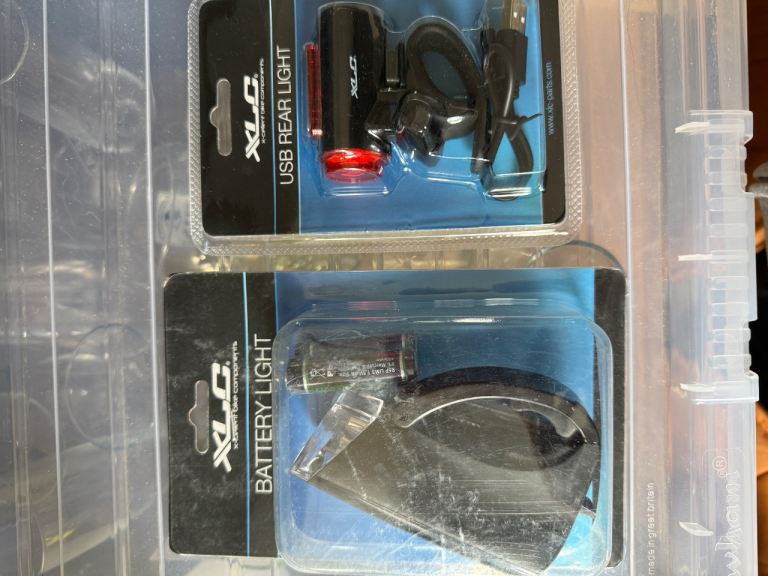 XLC Bike Lights Set - New, USB Rear Light & Battery Front Light