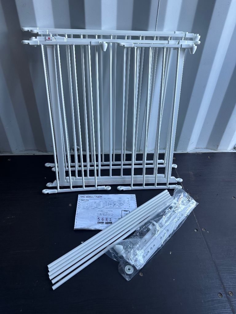 image for Babydan Flex XL 90-278cm Heart Stair Baby Gate Room Divider White