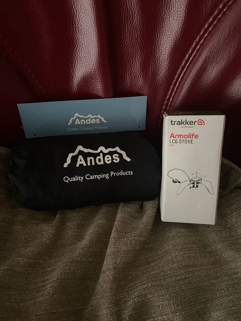 Bivvi bag and gas stove - fishing and camping