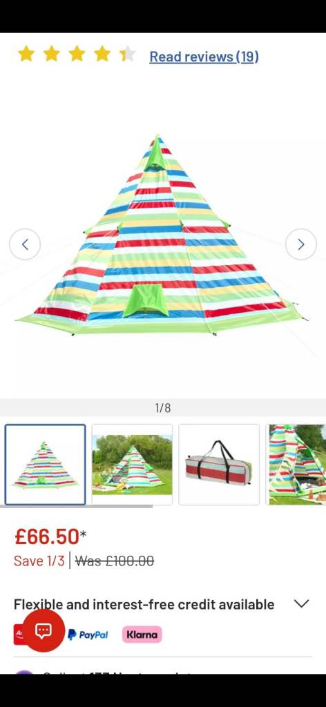 4 Man Tipi Camping Tent - Unopened/Brand New